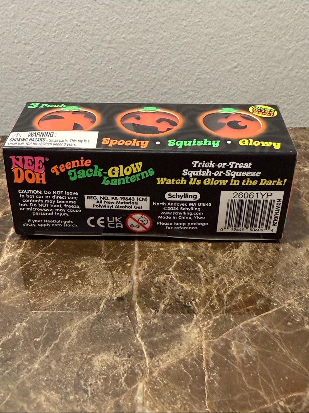 NeeDoh Teenie Jack-Glow Lanterns - Orange 3-Pack - Picture 5 of 5